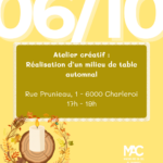 Atelier créatif - Réalisation d'un milieu de table automnal