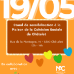 Stand de sensibilisation à la Maison de la Cohésion Sociale de Châtelet