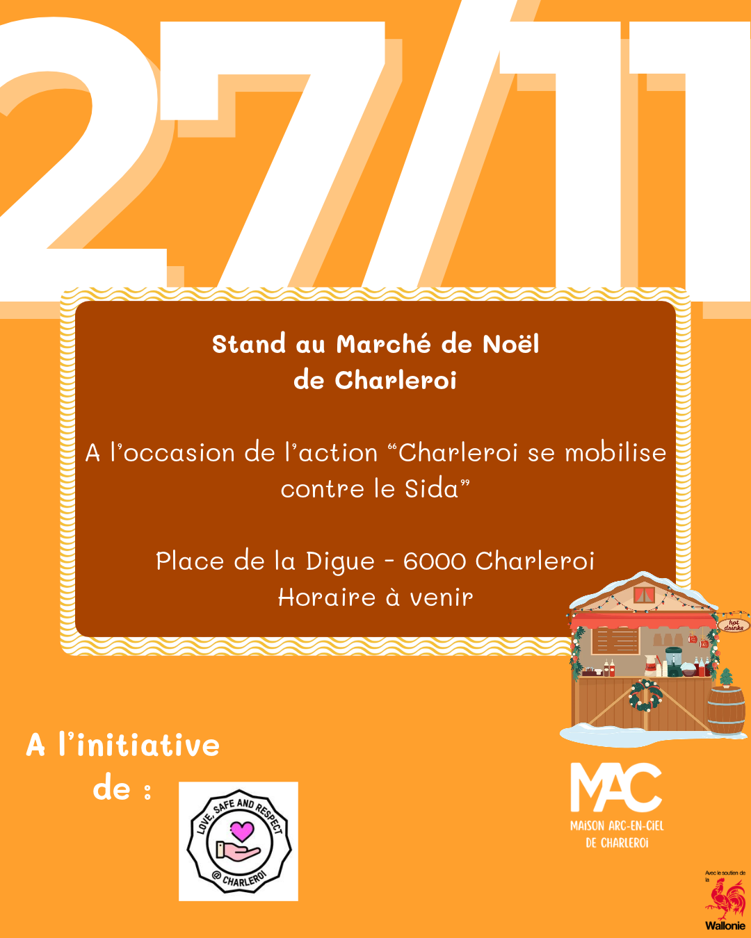 Stand au Marché de Noël de Charleroi